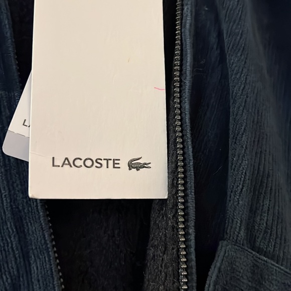 Lacoste bomber two tone hoodie jacket navy black 0 - Picture 7 of 10